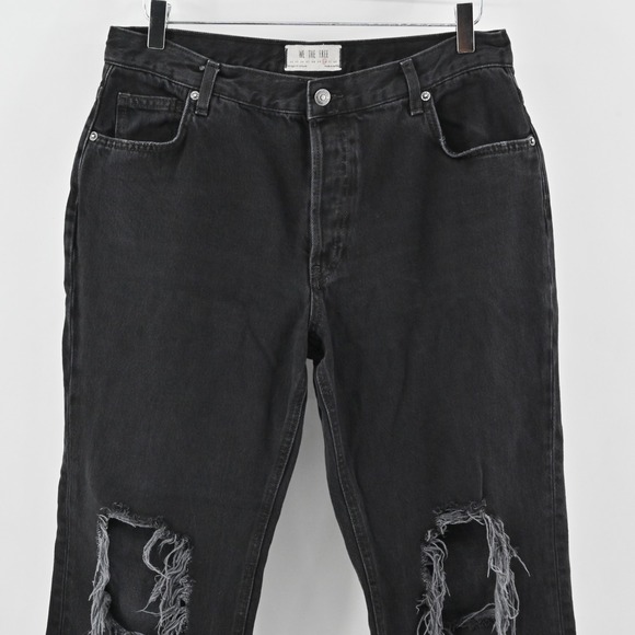 Free People Womens Maggie Mid Rise Straight Leg Jeans Size 30 Black We The Free - Picture 10 of 13